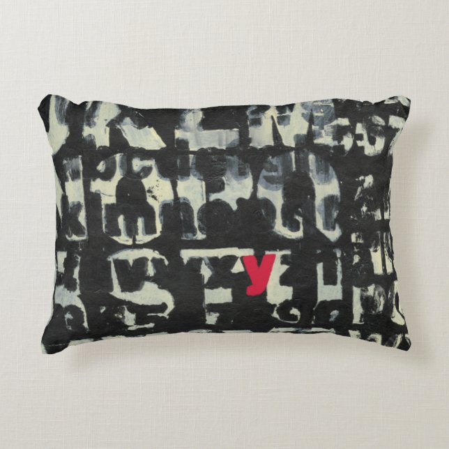 Alphabet Painting by Norman Wyatt Decorative Cushion (Front)