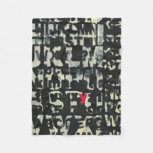 Alphabet Painting by Norman Wyatt Fleece Blanket