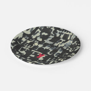 Alphabet Painting by Norman Wyatt Paper Plate