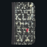 Alphabet Painting by Norman Wyatt Samsung S4 Wallet Case<br><div class="desc">If you love taking vision exams then this painting is for you! The letter of the english alphabet are imposed over each other,  almost obscuring them in this painting by Norman Wyatt. The letter Y stands out thanks to its pink coloration.</div>