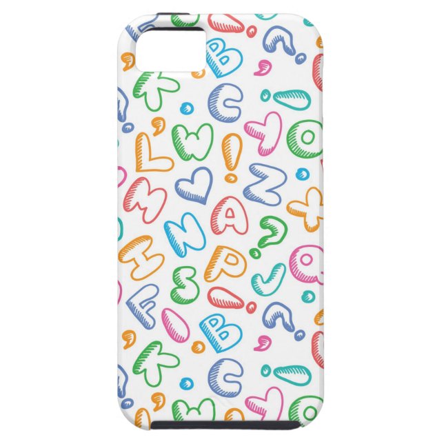 alphabet pattern Case-Mate iPhone case (Back)
