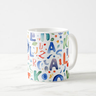 Alphabet Pattern Coffee Mug