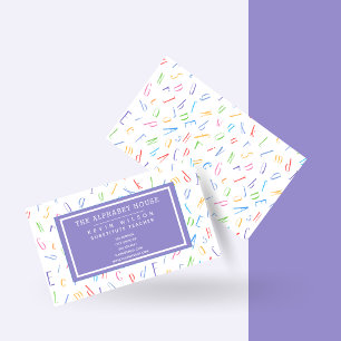 Alphabet Pattern - Substitute Teacher / Tutor Business Card