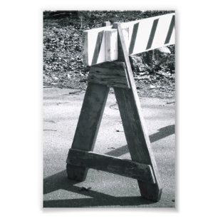 Alphabet Photo Letter A2 Black and White 4x6 Print