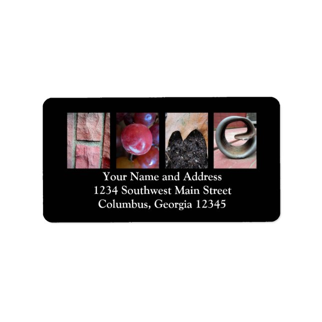 Alphabet Photography Collage, HOME Letter Word Art Label (Front)