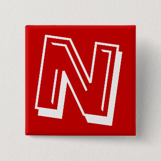 Alphabet Pin - Letter N - Red