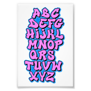 Alphabet Pink Photo Print