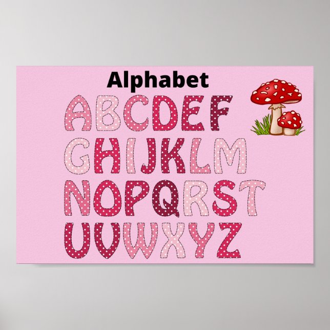 Alphabet  pink  poster (Front)