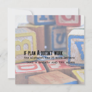 ALPHABET PLAN 5.25 x 5.25 card