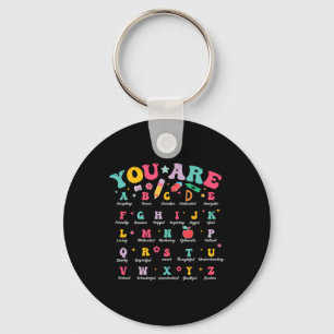 Alphabet Positive Affirmations Ck To School Teache Key Ring