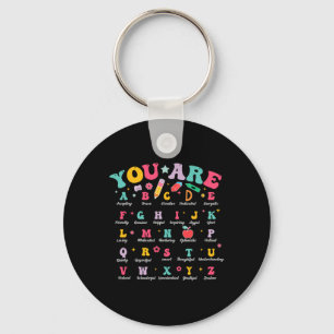 Alphabet Positive Affirmations Ck To School Teache Key Ring