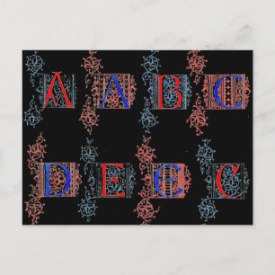 Alphabet Postcard