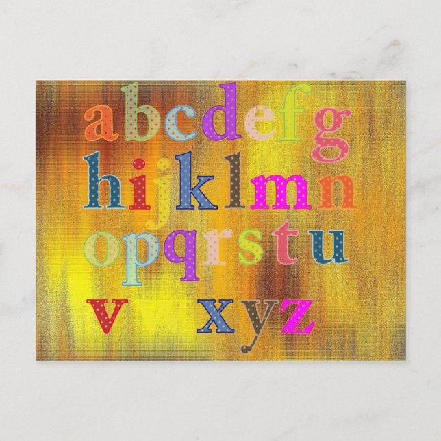 Alphabet Postcard (Front)