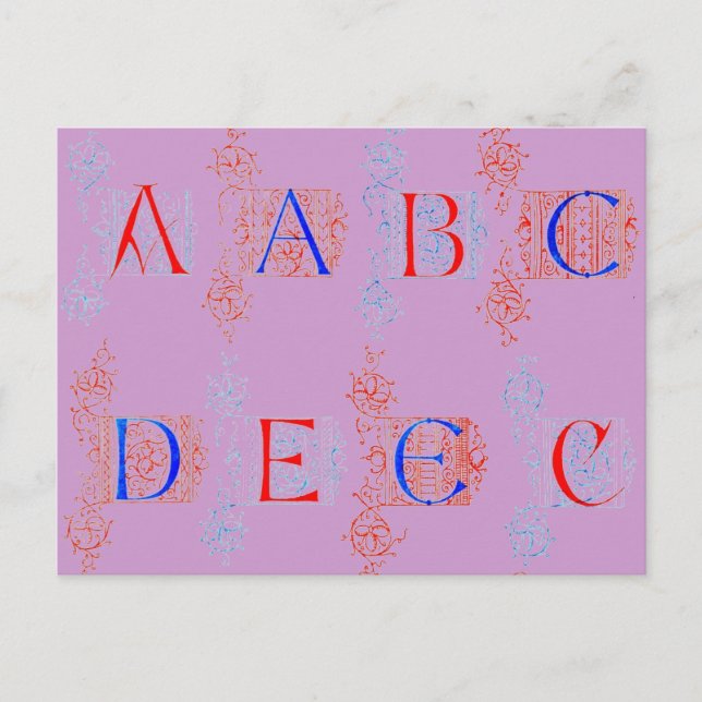 Alphabet postcard (Front)