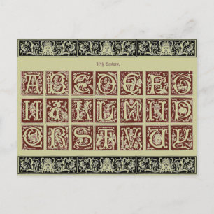 Alphabet Postcard