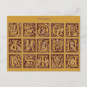 Alphabet Postcard