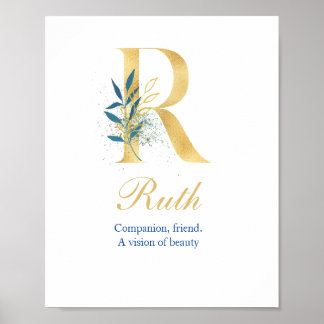 Alphabet R Print Initial Name Meaning Poster