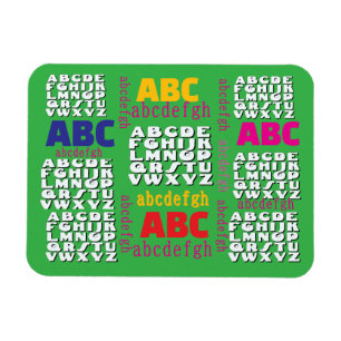 Alphabet Rainbow Green Refrigerator Magnet
