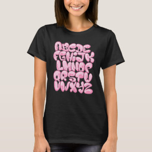 Alphabet Retro Graffiti ABCs Learning Back To Scho T-Shirt