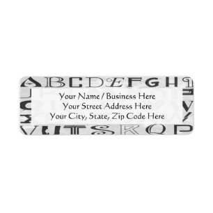 Alphabet Return Address Labels