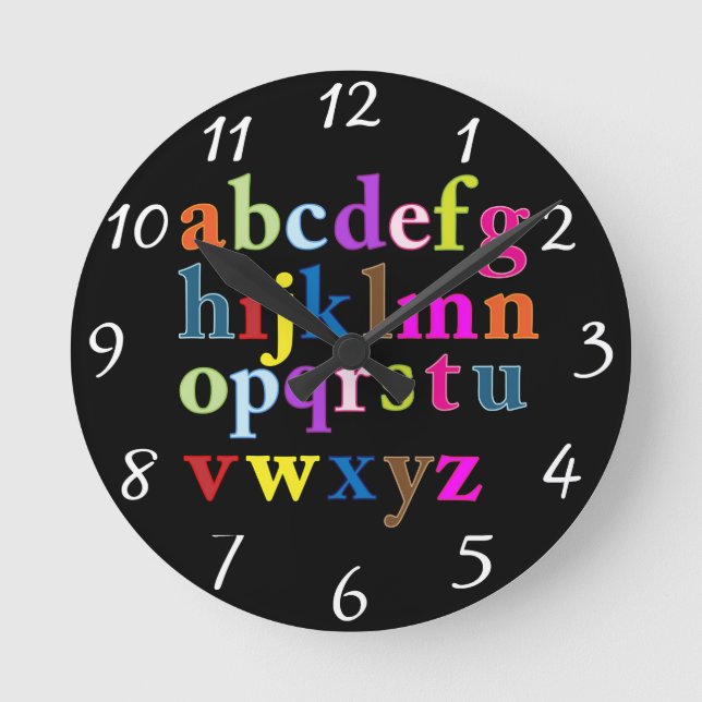 Alphabet Round Clock (Front)
