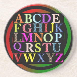 Alphabet Sandstone Coaster