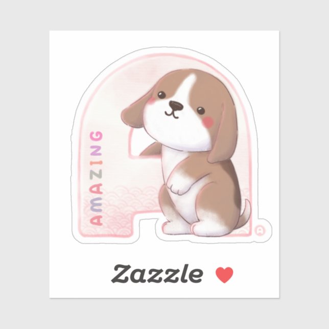 Alphabet Series: "A" Amazing Beagle Illustration (Sheet)