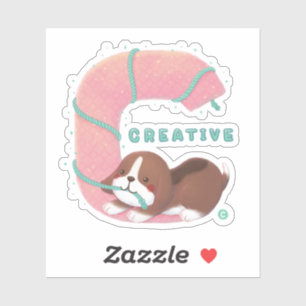 Alphabet Series: "C" Creative Beagle Illustration