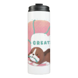 Alphabet Series: "C" Creative Beagle Illustration Thermal Tumbler