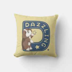 Alphabet Series: "D" Dazzling Beagle Illustration Cushion