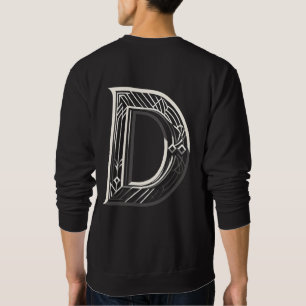 Alphabet Shirt with Letter D Basic Sweatshirt