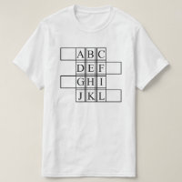Alphabet simple designed t-shirt