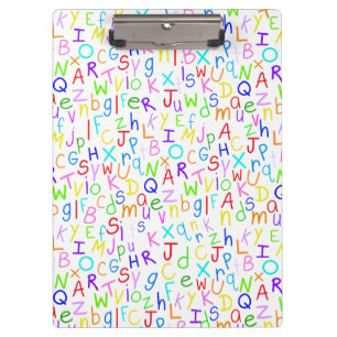 Alphabet Soup (on white) Clipboard
