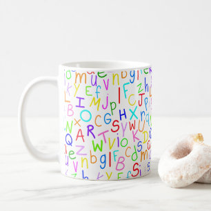 Alphabet Soup (on white) Coffee Mug