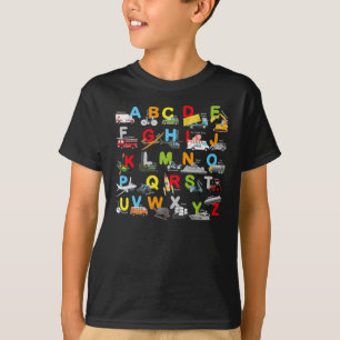 Alphabet Transport Learning ABC Car Bus T-Shirt