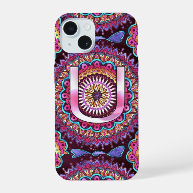 Alphabet U  iPhone 15 Case (Back)