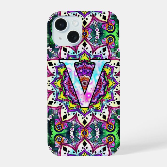 Alphabet V iPhone 15 Case (Back)