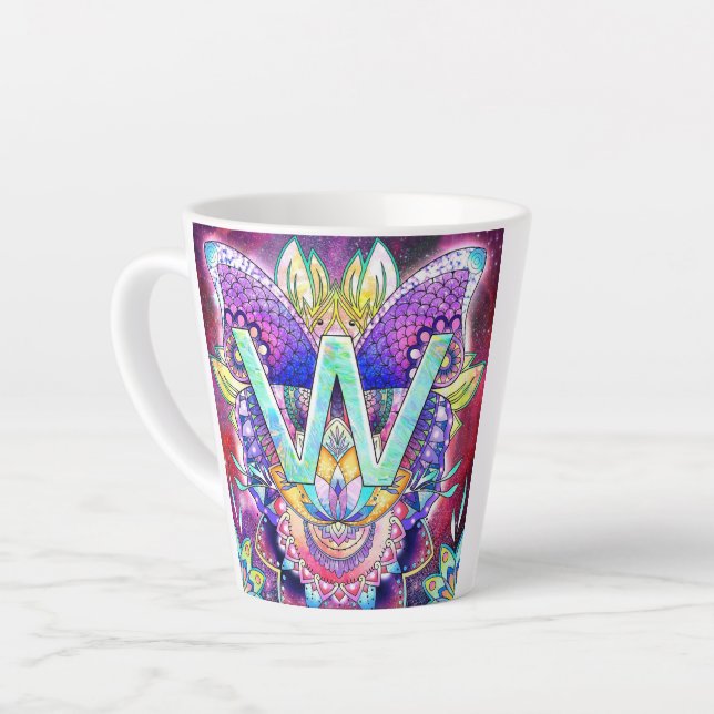 Alphabet W Latte Mug (Left Angle)