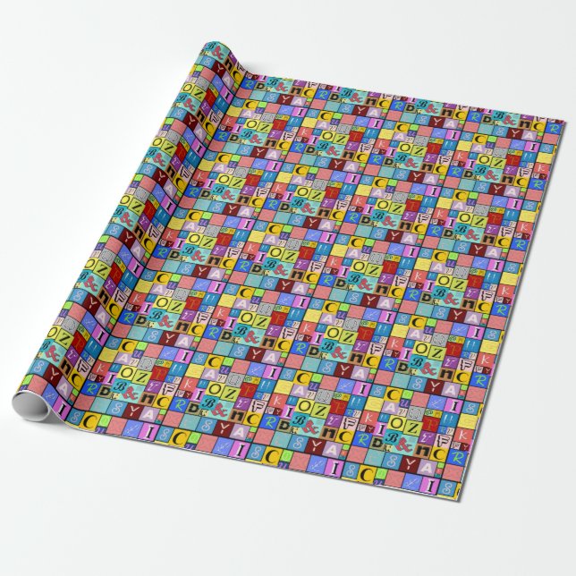 Alphabet Wrapping Paper (Unrolled)