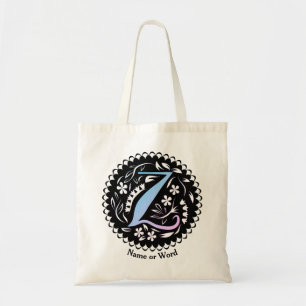Alphabet Z Monogram Handwritting Tote Bag