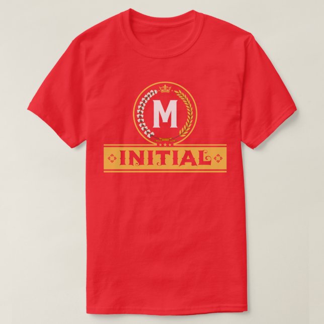 Alphabetical Art by Viralfont Letter M T-Shirt (Design Front)