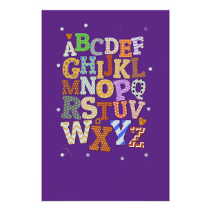 Alphabetical Poster for Nursery Glossy Poster