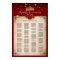 Alphabetical Vintage Red Rose Gold Seating Charts