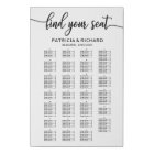 Alphabetical Wedding Seating Chart Elegant