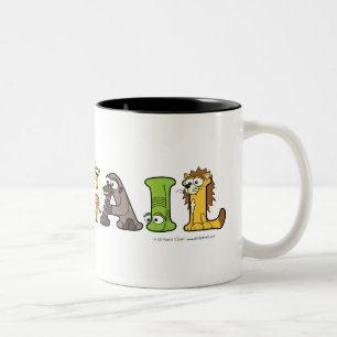 Alphabetimals Personalised Name Mug