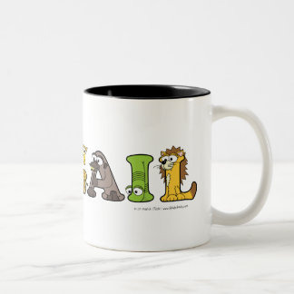 Alphabetimals Personalised Name Mug