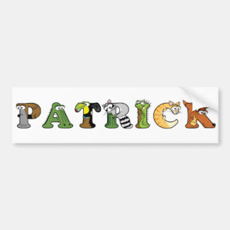 Alphabetimals Personalised Name Sticker