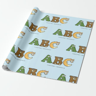 Alphabetimals Personalised Wrapping Paper