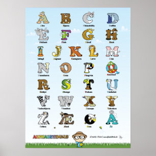 Alphabetimals Plakat - Dansk Version Poster