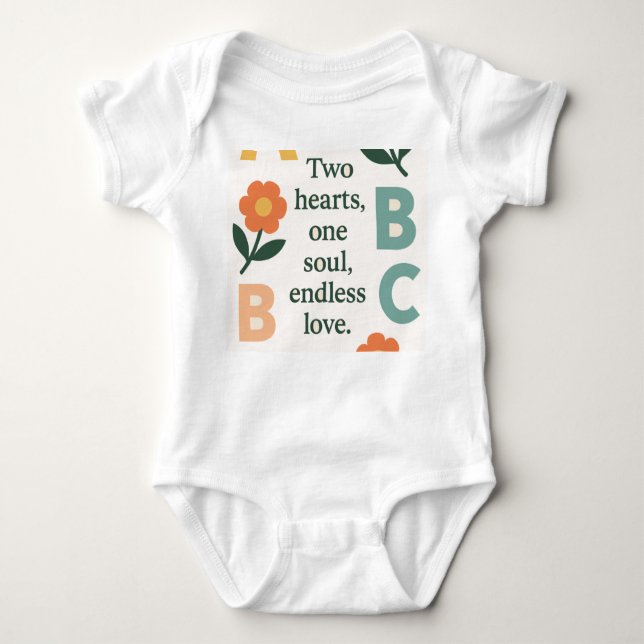 Alphabets AI art  Baby Bodysuit (Front)